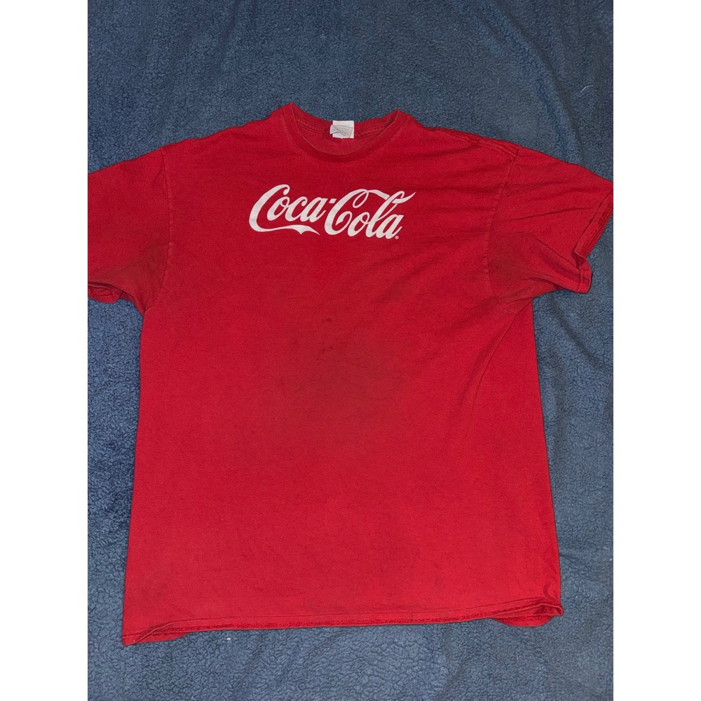 Coca-Cola Graphic T-Shirt Mens XL Red Short Sleeve Classic Logo Delta Apparel